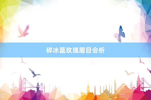 碎冰蓝玫瑰眉目会析